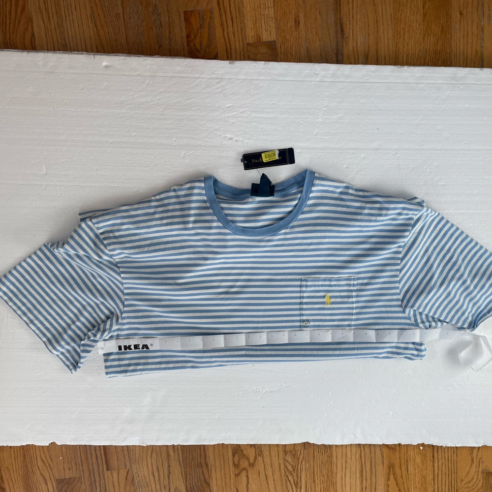 NWT, Polo by Ralph Lauren, Light Blue/White Stripes, Short Sleeve, Size 2XLT - Picture 6 of 9